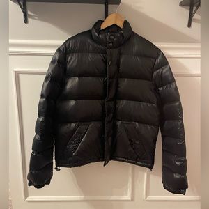 Black Burberry Brit Puffer Coat